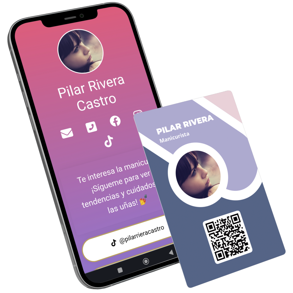Tarjeta eDCard y perfil digital en el móvil